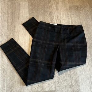 Calvin Klein Stretch Pull-On Plaid Ankle Pants